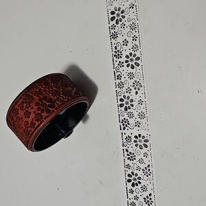 Spring Floral Stampin Round 1" wide wheel stamp